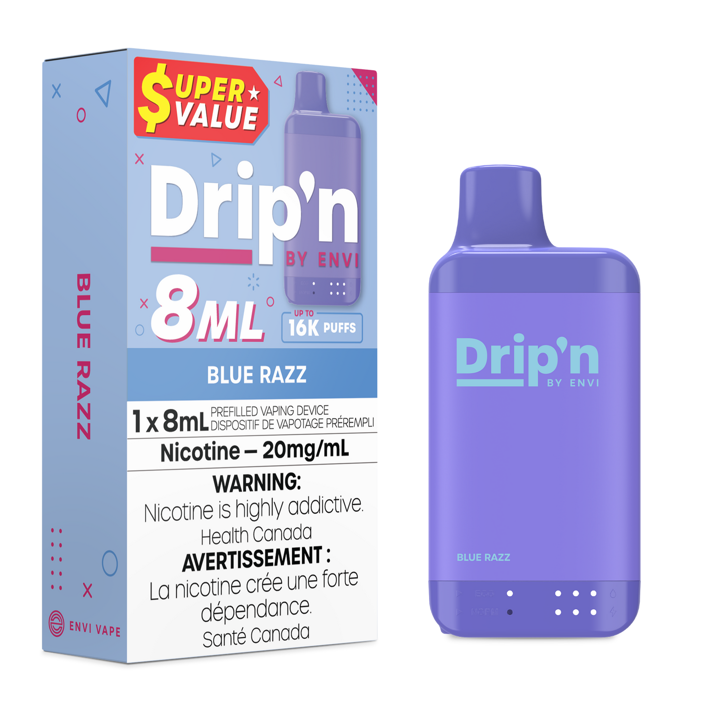 Drip'n 8mL - Blue Razz