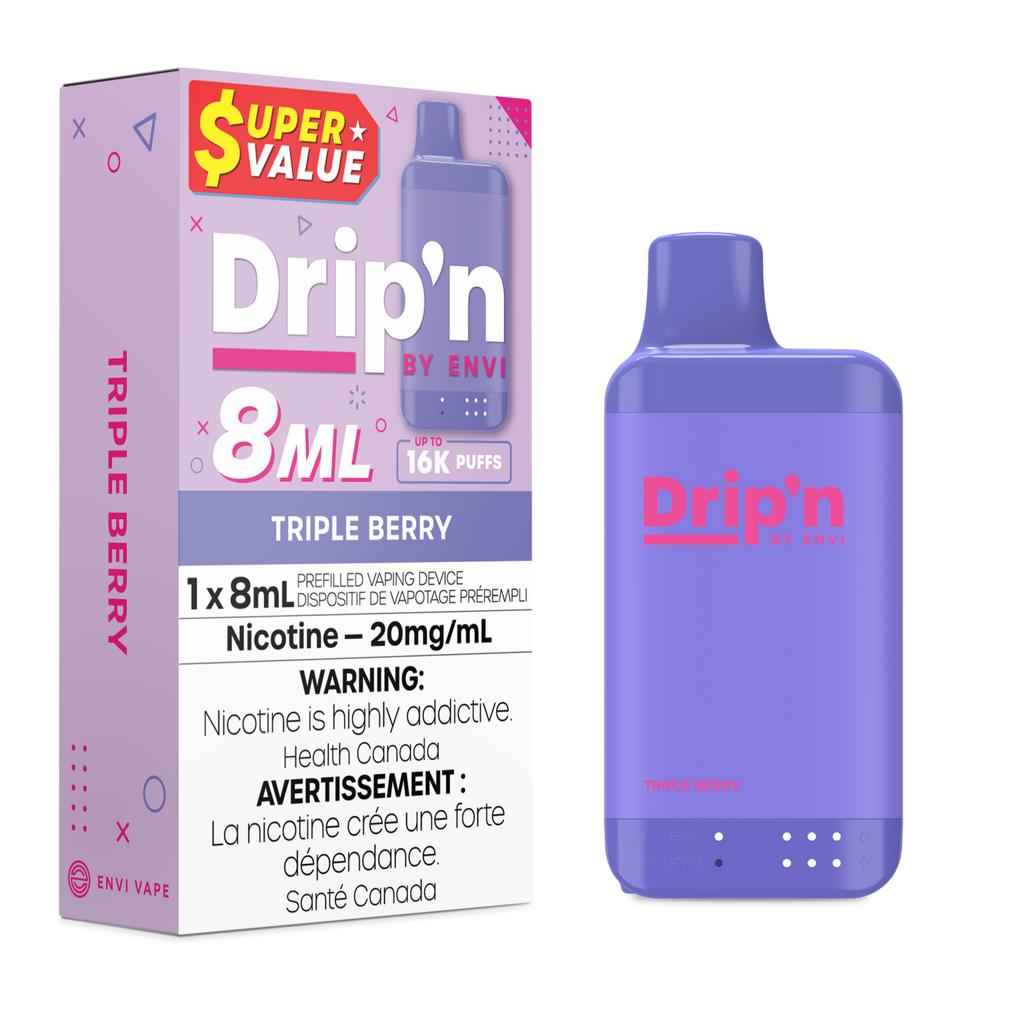 Drip'n 8mL - Triple Berry