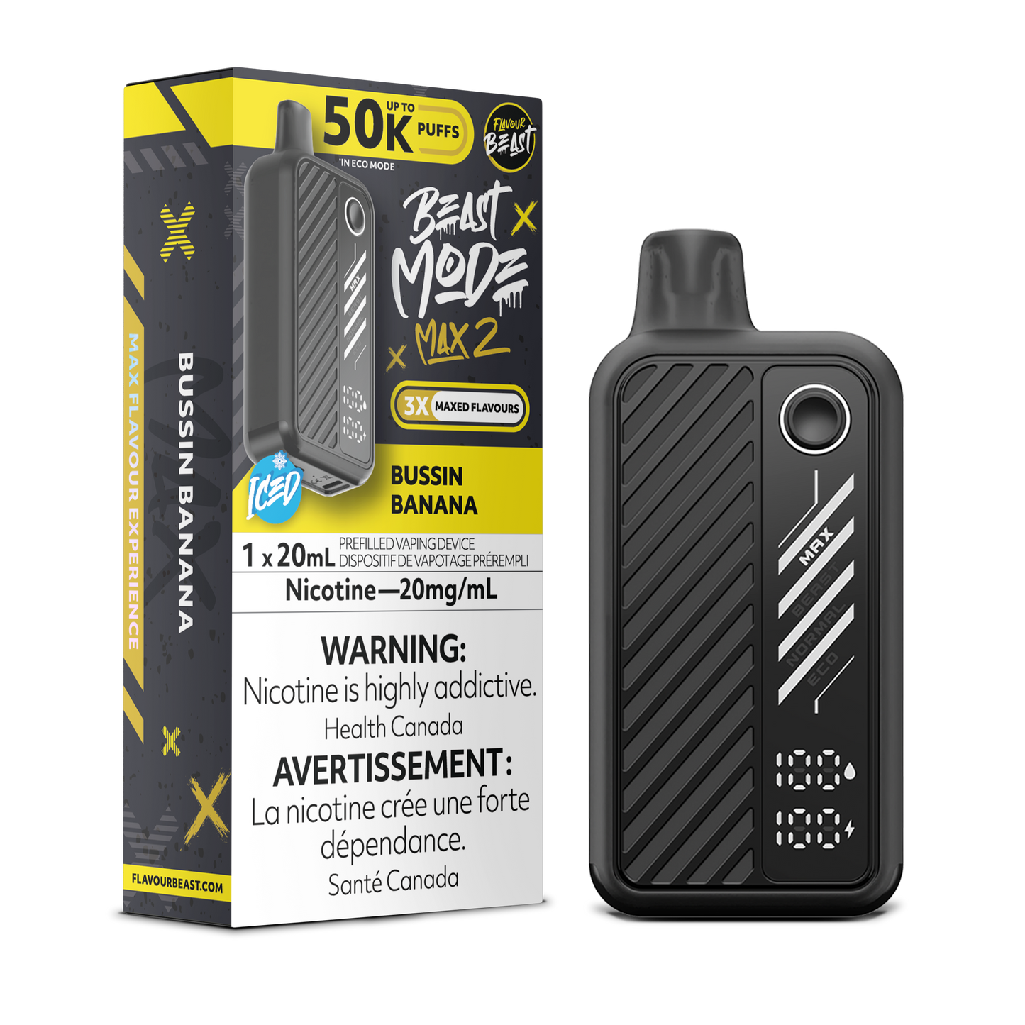 Flavour Beast Beast Mode Max 2 - Bussin Banana Iced