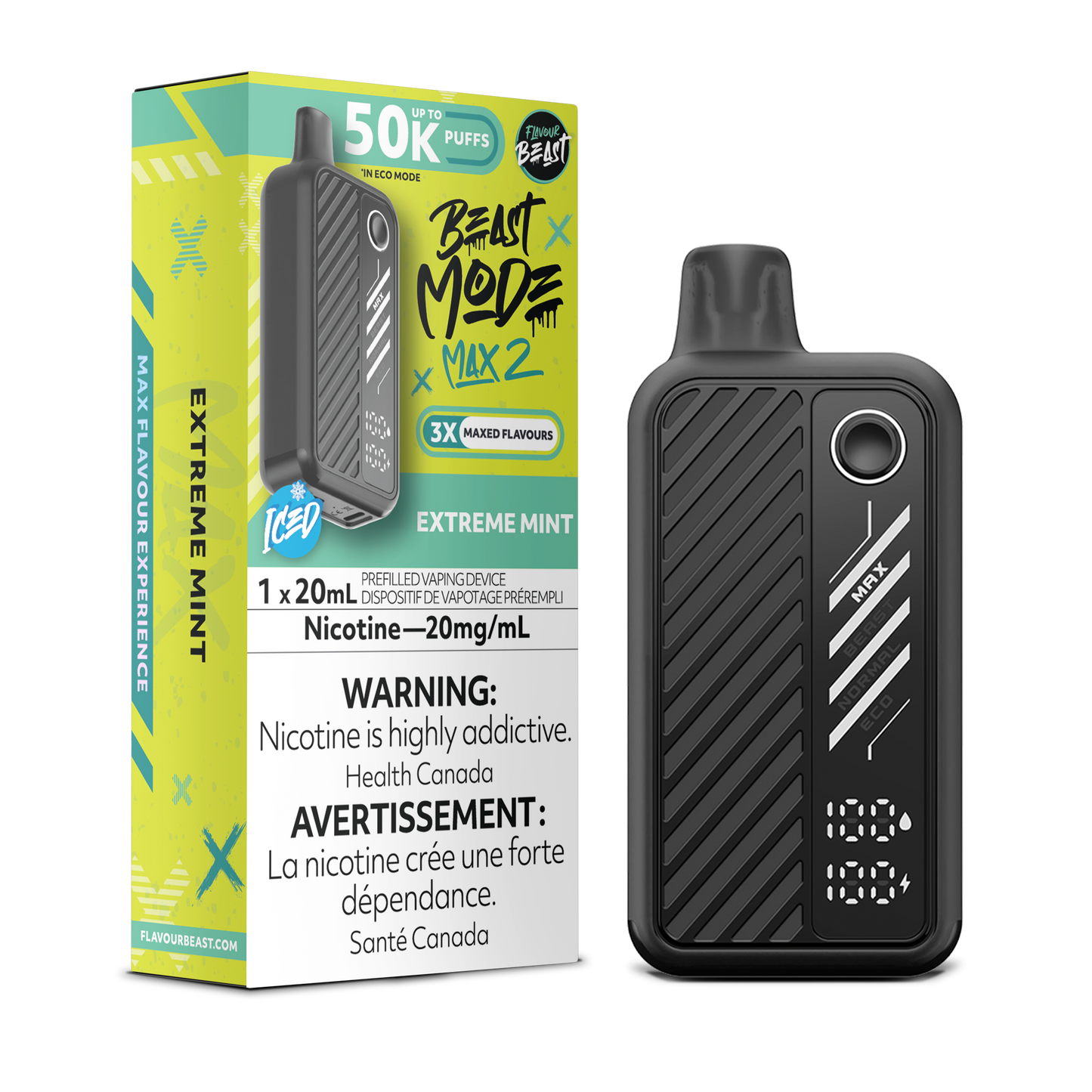 Flavour Beast Beast Mode Max 2 - Extreme Mint Iced