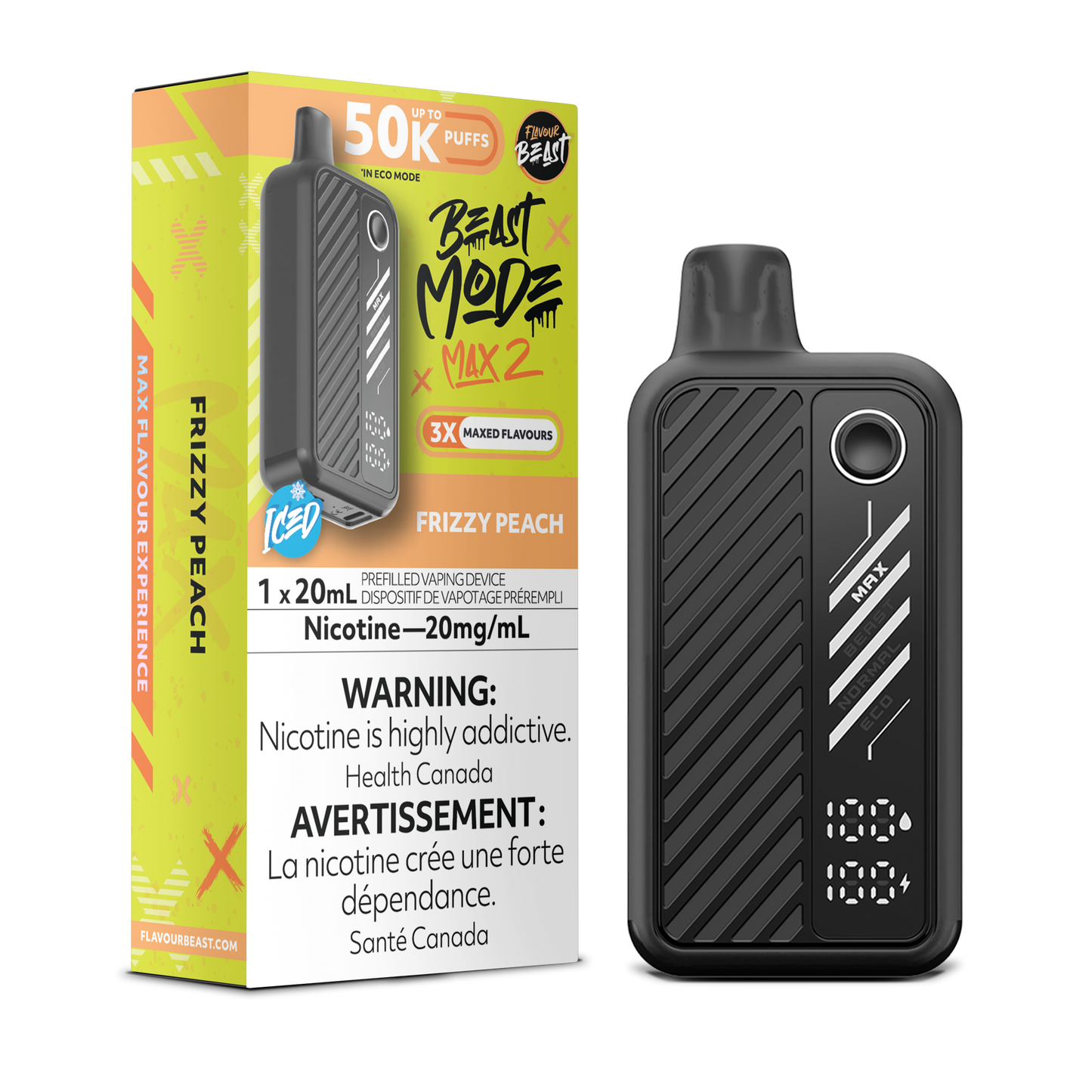 Flavour Beast Beast Mode Max 2 - Frizzy Peach Iced