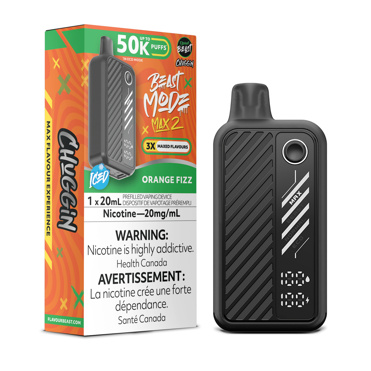 Flavour Beast Beast Mode Max 2 - Orange Fizz Iced
