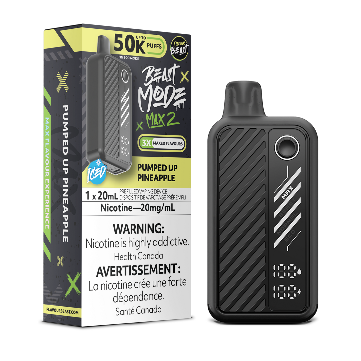 Flavour Beast Beast Mode Max 2 - Pumped Up Pineapple Iced