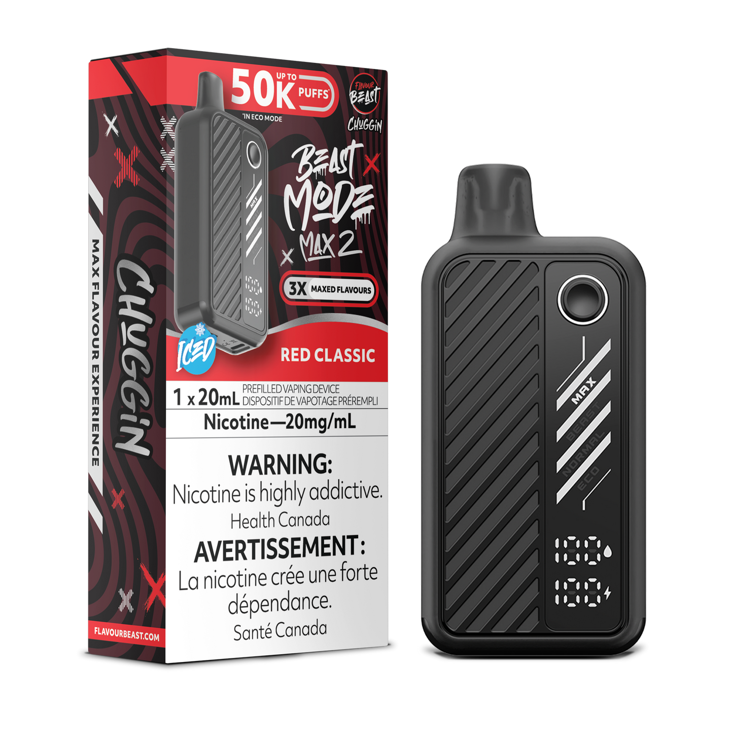 Flavour Beast Beast Mode Max 2 - Red Classic Iced
