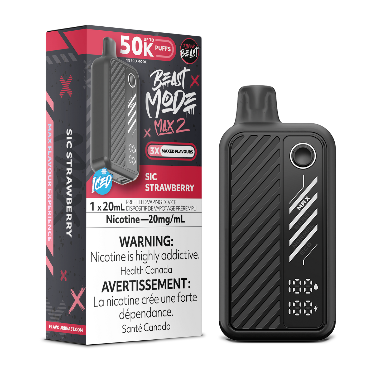 Flavour Beast Beast Mode Max 2 - Sic Strawberry Iced