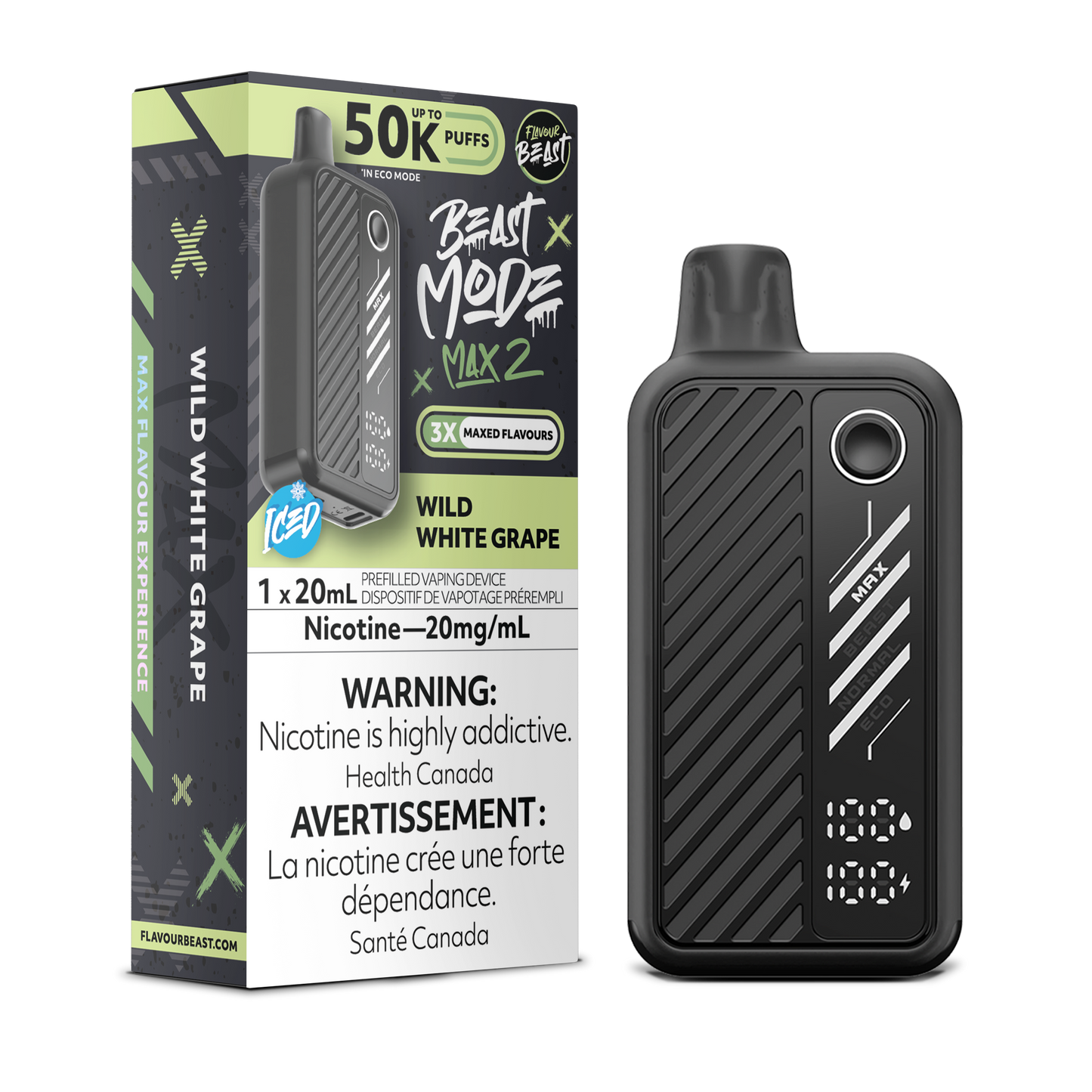 Flavour Beast Beast Mode Max 2 - Wild White Grape Iced