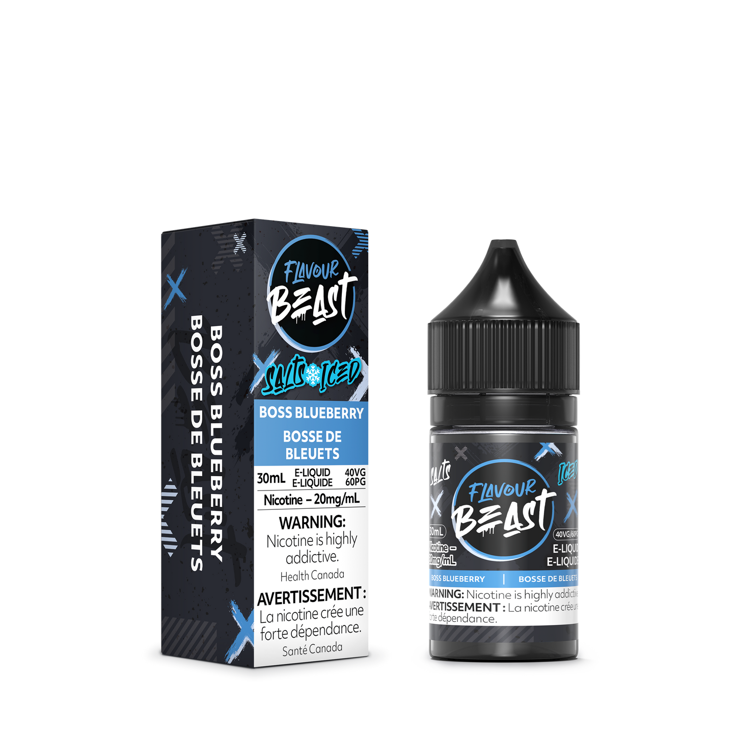 Flavour Beast Salt - Boss Blueberry Iced 30mL