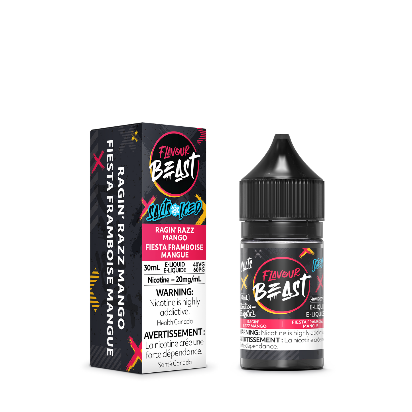 Flavour Beast Salt - Ragin' Razz Mango Iced 30mL