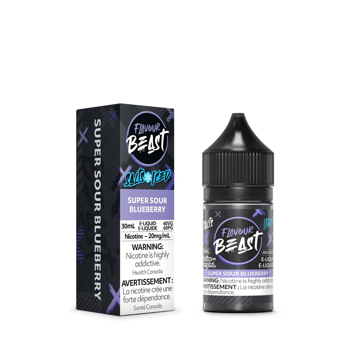 Flavour Beast Salt - Super Sour Blueberry Iced 30mL