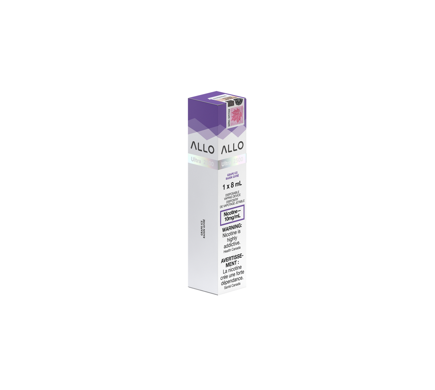 Allo Ultra 2500 - Grape Ice 10mg