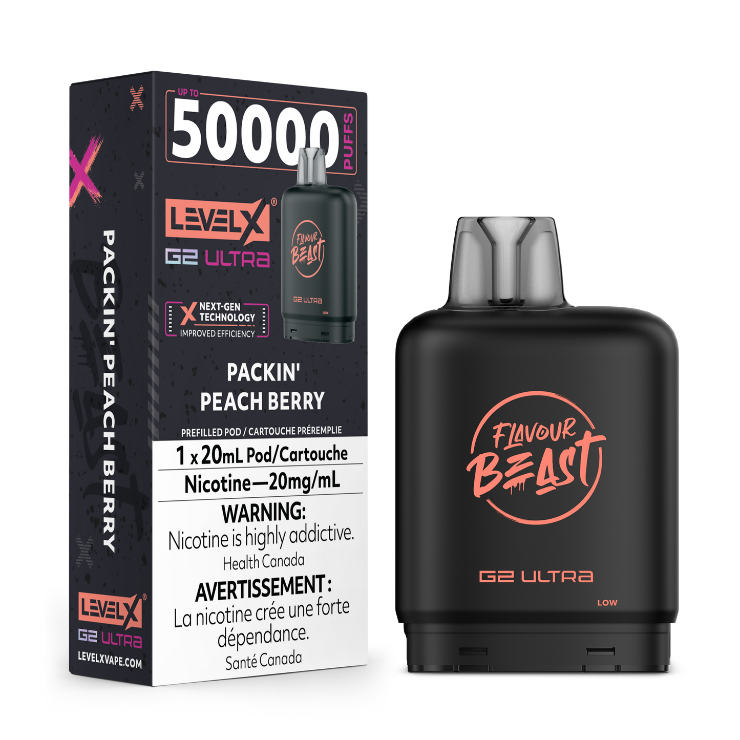 Level X Flavour Beast G2 Ultra - Packin' Peach Berry