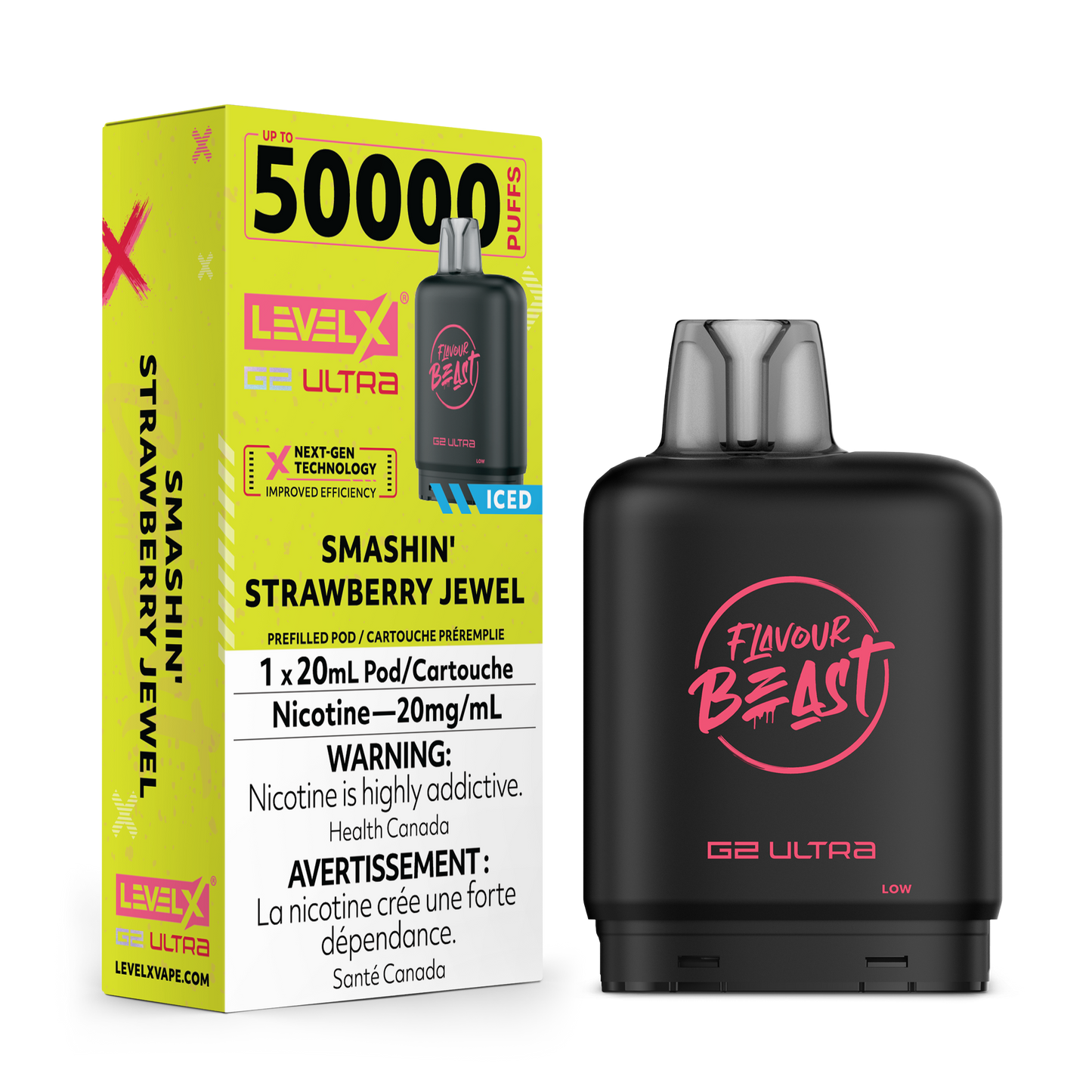 Level X Flavour Beast G2 Ultra - Smashin' Strawberry Jewel Iced