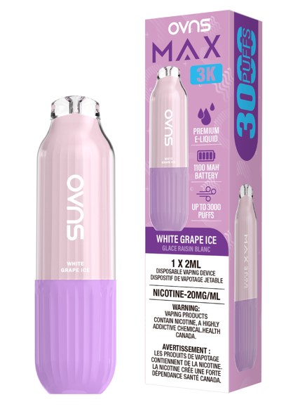 OVNS Max 3K - White Grape Ice