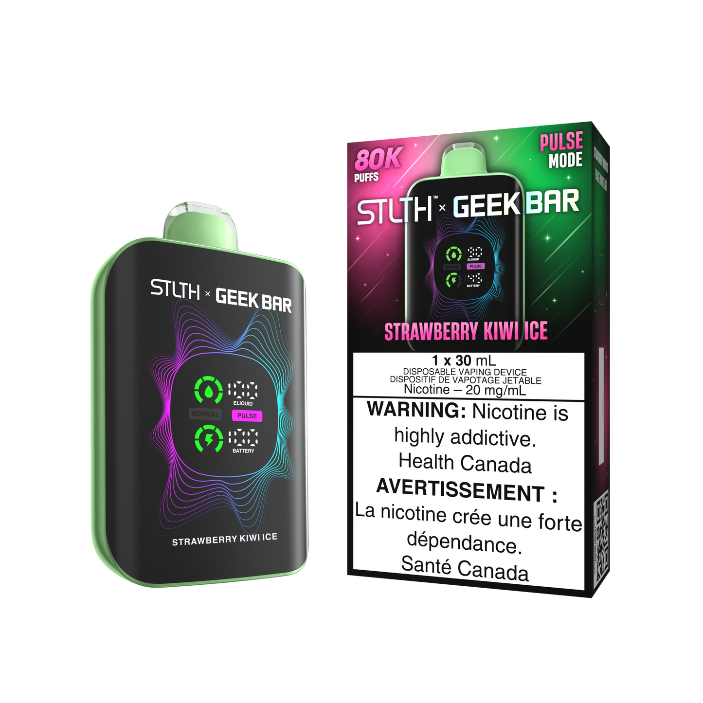 STLTH X GEEK BAR 80K - Strawberry Kiwi Ice