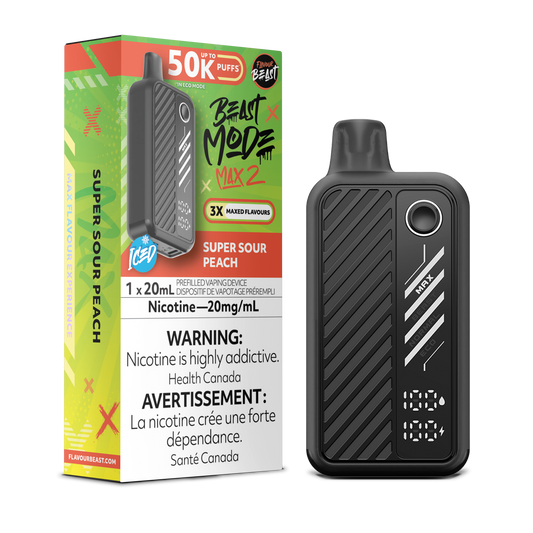 Flavour Beast Beast Mode Max 2 - Super Sour Peach Iced