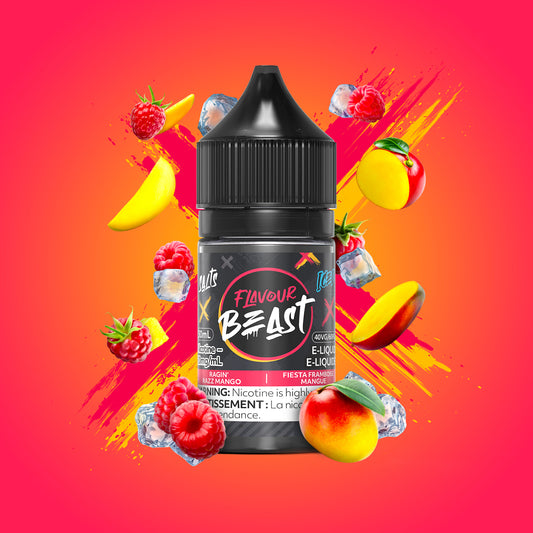 Flavour Beast Salt - Ragin' Razz Mango Iced 30mL