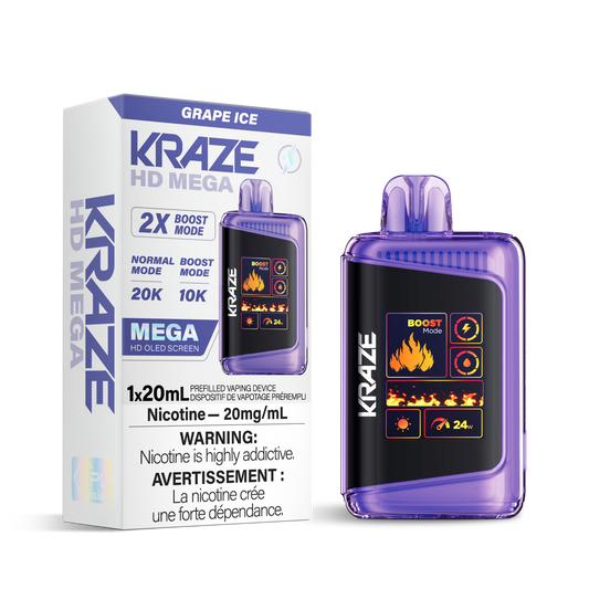 Kraze HD Mega 20K - Grape Ice